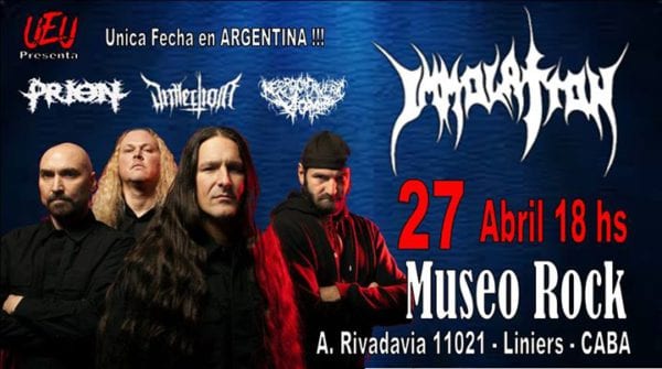 IMMOLATION en Buenos Aires @ Mvseo Rock | Buenos Aires | Argentina
